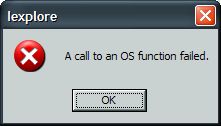 A call to an OS function failed